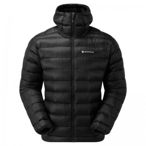 Black Men's Montane Alpine 850 Lite Hooded Down Jackets | PAT3342VG