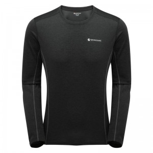 Black Men's Montane Dart Long Sleeve T Shirts | AJX6949YG