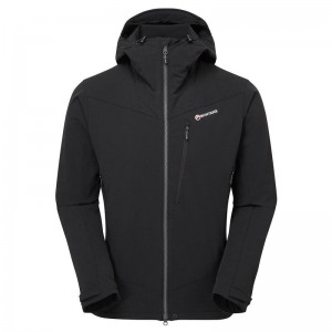 Black Men's Montane Dyno LT Softshell Jackets | ZAM1595NW