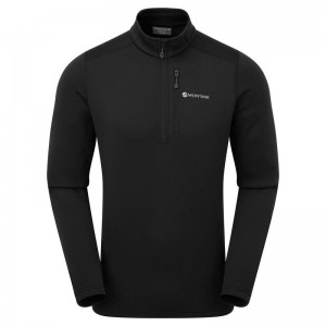 Black Men's Montane Fury Zip Pull-On Fleece | LKY1319YW