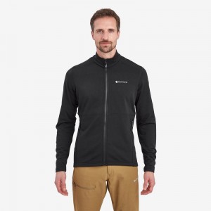 Black Men's Montane Protium Fleece Jackets | ULX2368HU