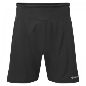 Black Men's Montane Slipstream 7" Trail Running Shorts | LVK2238KB