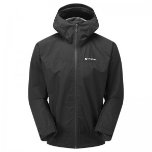 Black Men's Montane Spirit Waterproof Jackets | RKV8444TL