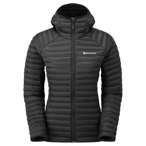 Black Women's Montane Anti-Freeze Lite Hooded Down Jackets | JUP3538WQ