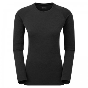 Black Women's Montane Dart Long Sleeve T Shirts | BEJ1437HM