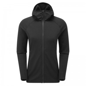 Black Women's Montane Protium Hooded Fleece Jackets | UOL7529JC