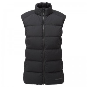 Black Women's Montane Tundra Down Vest | LNK5487WJ