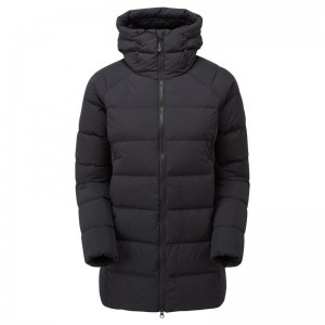 Black Women's Montane Tundra Hooded Down Jackets | LHD3949EO