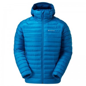 Blue Men's Montane Anti-Freeze Hooded Down Jackets | OKD7099UT