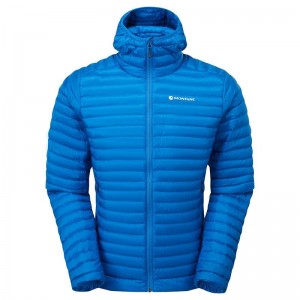 Blue Men's Montane Anti-Freeze Lite Hooded Down Jackets | GYC1571NS