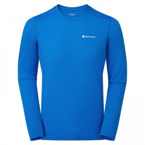 Blue Men's Montane Dart Lite Long Sleeve T Shirts | VVM2132YW