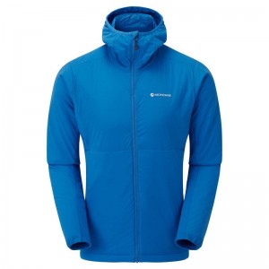 Blue Men's Montane Fireball Lite Hooded Insulated Jackets | KWK6212WH