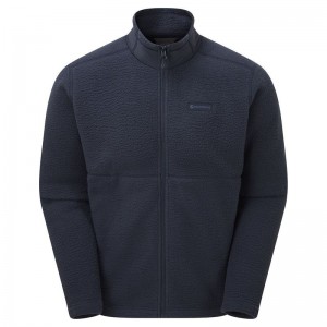 Dark Blue Men's Montane Chonos Fleece Jackets | LBD3193ZC