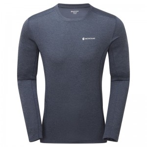 Dark Blue Men's Montane Dart Long Sleeve T Shirts | OMN9840AI