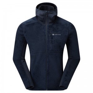 Dark Blue Men's Montane Protium XPD Hooded Fleece Jackets | TST8084YT