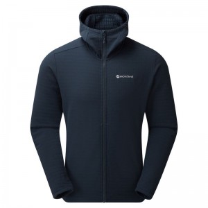 Dark Blue Men's Montane Protium XT Hooded Fleece Jackets | BIR7378WF