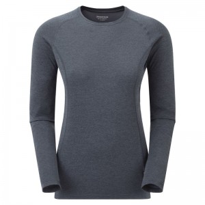 Dark Blue Women's Montane Dart Long Sleeve T Shirts | RKG1870FS