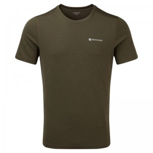 Dark Green Men's Montane Dart T Shirts | KJJ1290SD