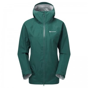 Dark Green Women's Montane Phase Waterproof Jackets | EJN7098XS