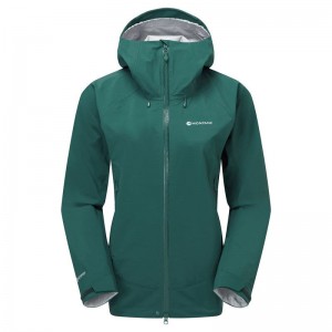 Dark Green Women's Montane Phase XT Waterproof Jackets | BFG4398OS