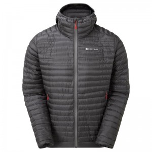 Dark Grey Men's Montane Anti-Freeze Lite Hooded Down Jackets | DZA1221YO