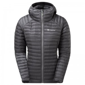 Dark Grey Women's Montane Anti-Freeze Lite Hooded Down Jackets | SBT7726BV