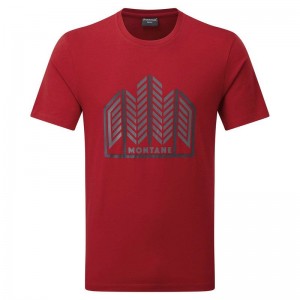 Dark Red Men's Montane Forest T Shirts | QSV8334SH