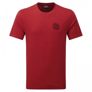 Dark Red Men's Montane Transpose T Shirts | OHG7473YM