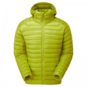 Green Men's Montane Anti-Freeze Hooded Down Jackets | WIG335YD