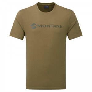 Green Men's Montane Mono Logo T Shirts | VBU3595KJ