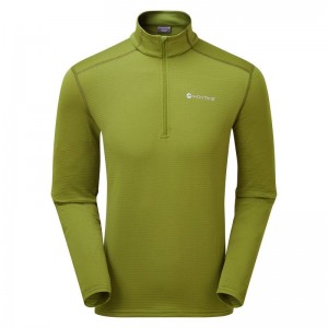 Green Men's Montane Protium Lite Pull On Fleece | EZT5157WG