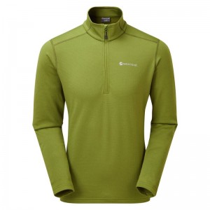 Green Men's Montane Protium Pull On Fleece | OAF2562LK