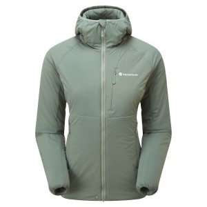 Grey Green Women's Montane Fireball Softshell Jackets | XJW8411GB