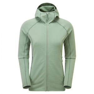 Grey Green Women's Montane Protium Hooded Fleece Jackets | XYP7775UJ