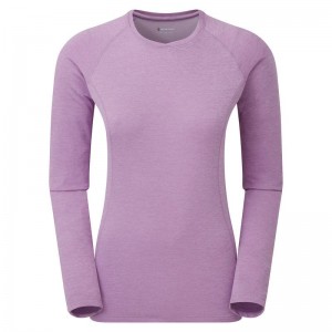 Grey Purple Women's Montane Dart Long Sleeve T Shirts | PQS9535MU