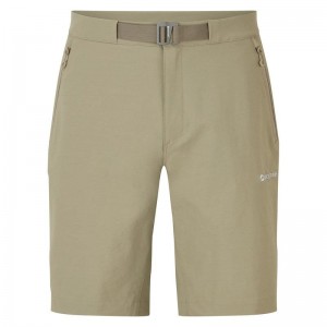 Khaki Men's Montane Dynamic Lite Shorts | QKN683BU