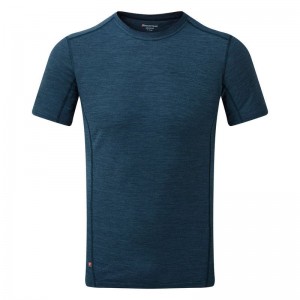 Navy Blue Men's Montane Primino 140 T Shirts | DPN5381TQ