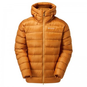 Orange Men's Montane Anti-Freeze XT Hooded Down Jackets | CEF5084GQ