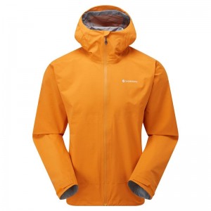 Orange Men's Montane Phase Lite Waterproof Jackets | SFK9346HD