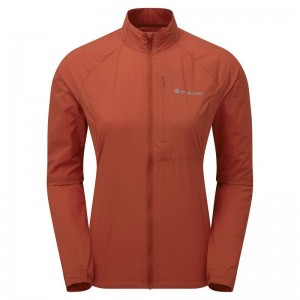 Orange Red Women's Montane Featherlite Windproof Jackets | DJL5878XU