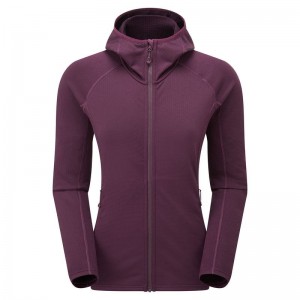 Purple Women's Montane Protium Hooded Fleece Jackets | EDE4744QM