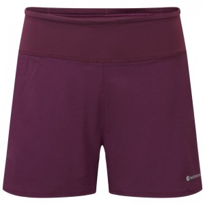 Purple Women's Montane Slipstream Twin Skin Trail Running Shorts | LYL7388BZ