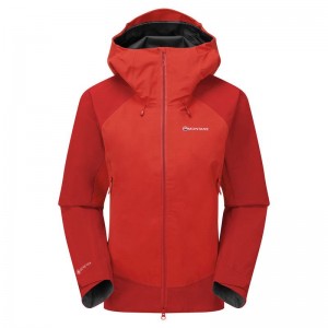 Red Women's Montane Phase XPD Waterproof Jackets | BKX9545RY