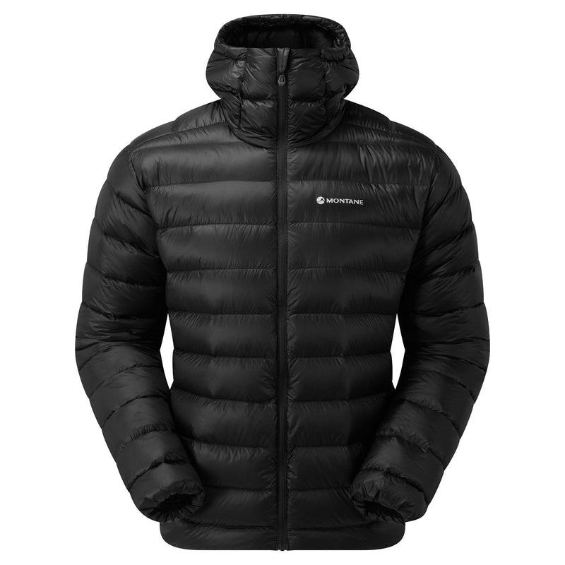 Black Men\'s Montane Alpine 850 Lite Hooded Down Jackets | PAT3342VG