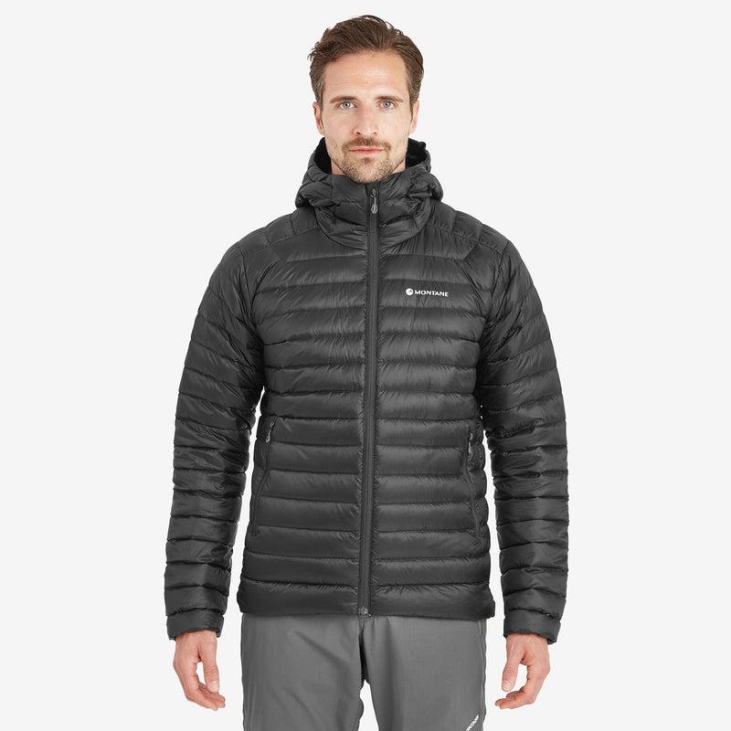 Black Men's Montane Anti-Freeze Hooded Down Jackets | JHG7379QV