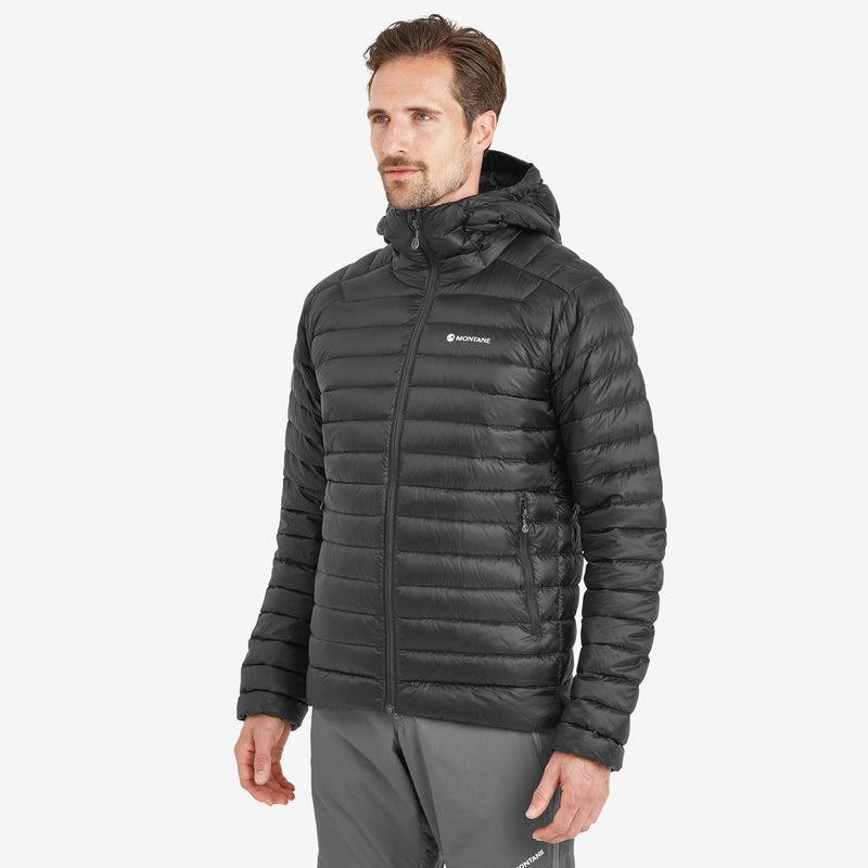 Black Men's Montane Anti-Freeze Hooded Down Jackets | JHG7379QV