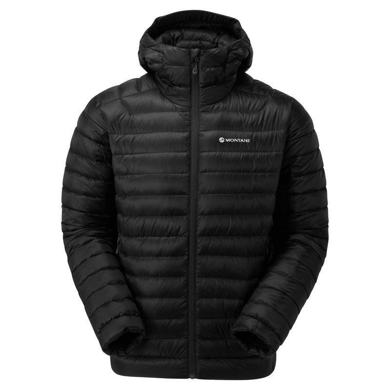 Black Men\'s Montane Anti-Freeze Hooded Down Jackets | JHG7379QV