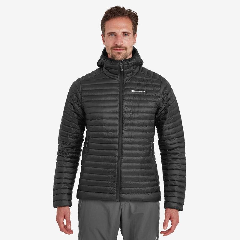 Black Men's Montane Anti-Freeze Lite Hooded Down Jackets | FHR311IA