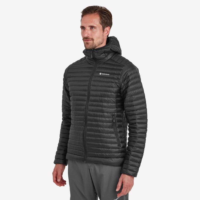 Black Men's Montane Anti-Freeze Lite Hooded Down Jackets | FHR311IA