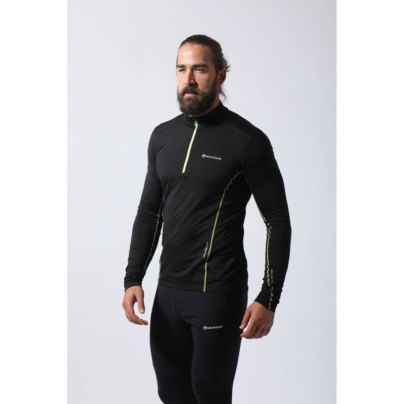 Black Men's Montane Dragon Pull-On Fleece Jackets | YZV2171CG